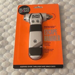 NWT Silver & Black Escape Hammer - Emergency Car Tool